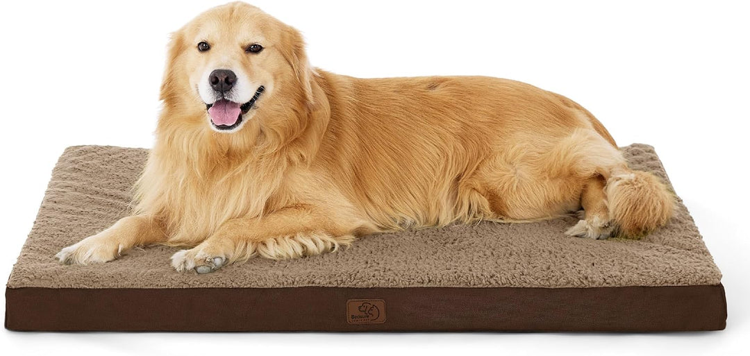 Bedsure orthopädisches Hundebett Grosse Hunde - 112x81x7.6cm Hundekissen flauschig Hundematte waschb