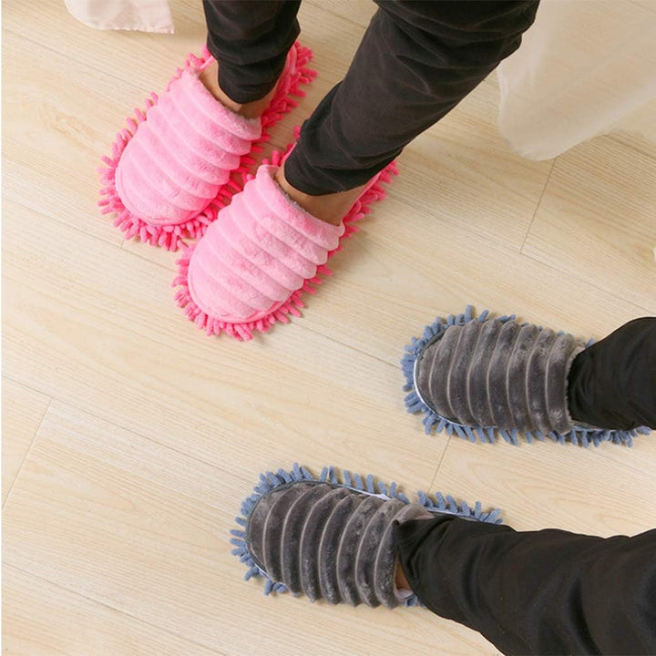 1 Paar Bodenwischer Lazy Slippers Hausschuhe Mop Schuhe Reinigungspantoffeln Putzschuhe Microfaser S