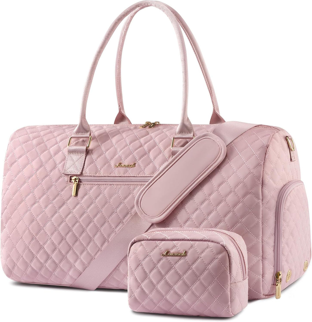LOVEVOOK Reisetasche Sporttasche Damen, 45L Gross Weekender Travel Bag Kliniktasche Geburt mit Kultu