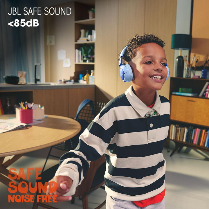 JBL Junior 320 BT, Kabellose On-Ear Bluetooth-Kopfhörer mit eingebautem Mikrofon für Kinder, 50 h Wi