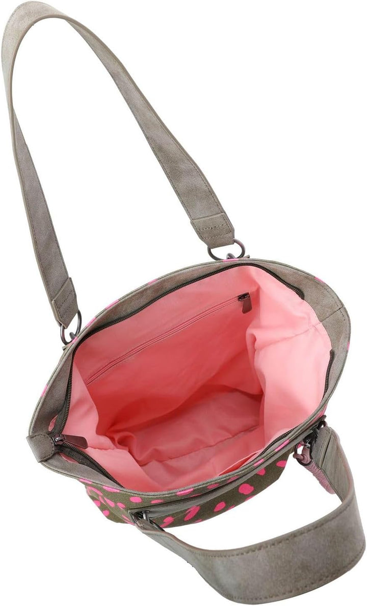 Fritzi aus Preussen Damen Wudy01 Canvas Spotty Pink Tote Bag