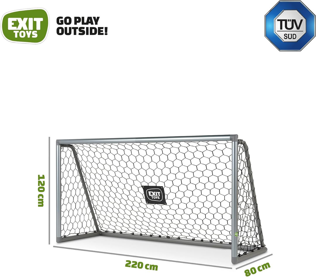 EXIT Toys Scala Aluminium Fussballtor - Fussballtor für Kinder - Leichtgewicht - Bärenstark - Hochwe