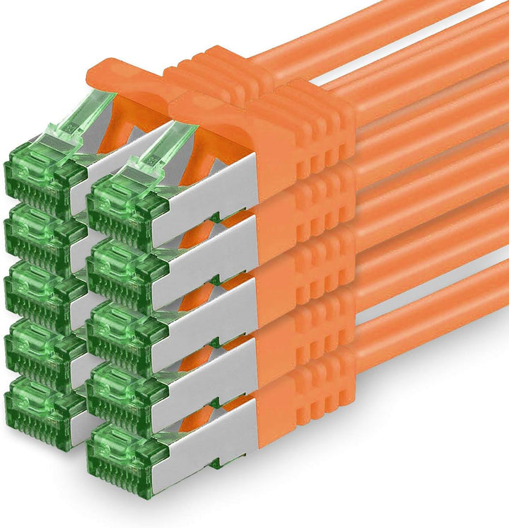 10 M Cat.7 Netzwerk-Kabel 10 Stück Cat7 Patch-Kabel Lan-Kabel Ethernet RJ45 10 Gbit/s (Alle Internet