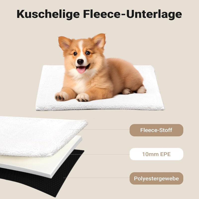 Fudajo Faltbare Transportbox für Hunde, Katzen M (58x46x53 cm), robust, leicht, sicher, Hundebox mit