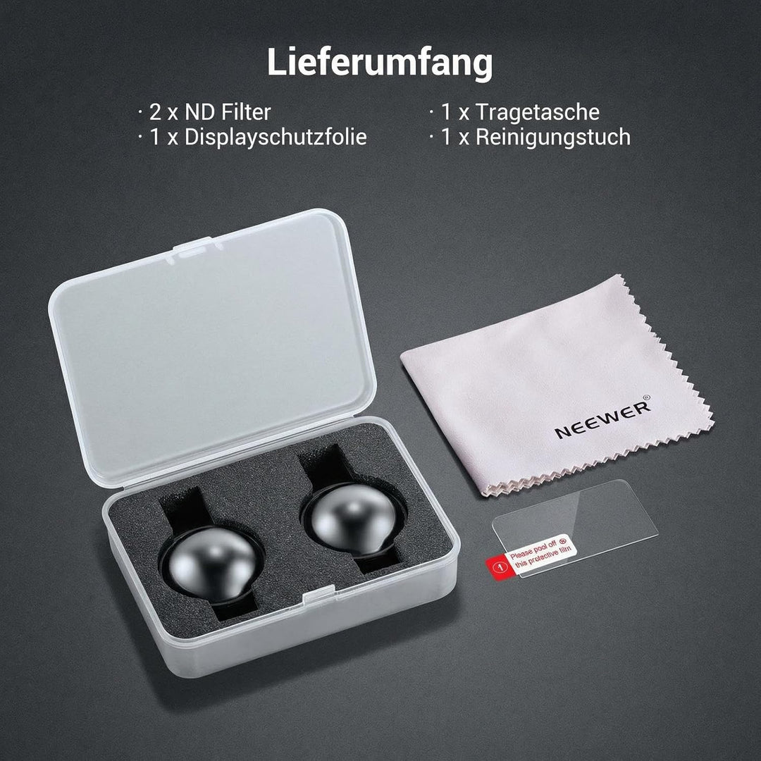 NEEWER ND Filter Set kompatibel mit DJI Osmo 360 nur, ND8 (3 Stop), Snap On, mehrfachvergüteter opti