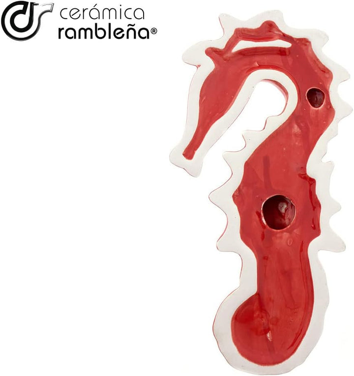 CERÁMICA RAMBLEÑA | Seepferdchen | Wandskulptur | Dekofiguren | Wanddekorationen | Seepferdchen Mode
