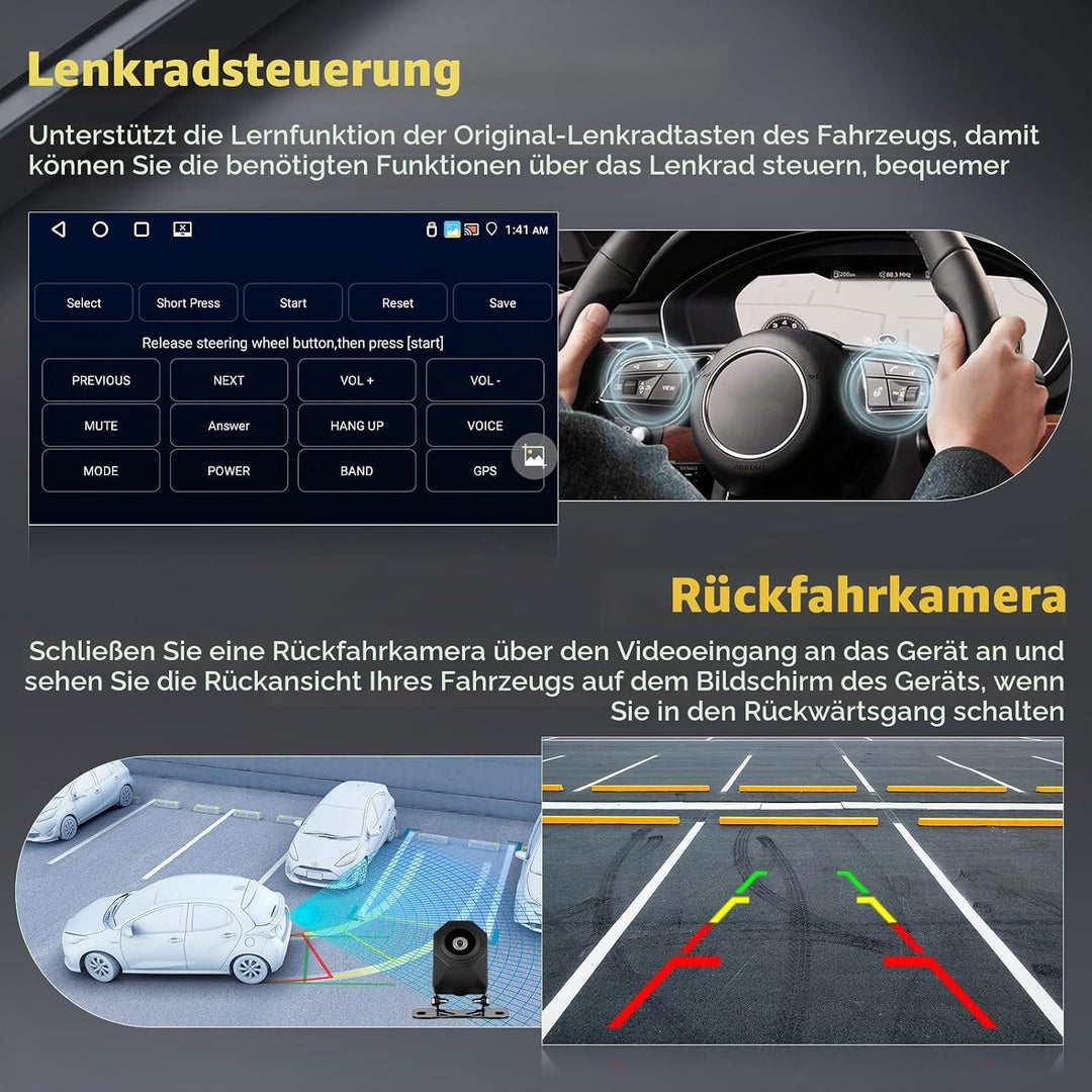 [4G+64G] Inefala Android 15 Autoradio für Audi A3 S3 RS3 8P 2003-2012 mit Wireless Carplay Android,