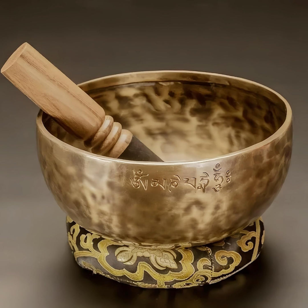 Fay Bless Handgefertigtes tibetisches Klangschalen-Set – Nepalesische Meditations-Klangschale für Yo
