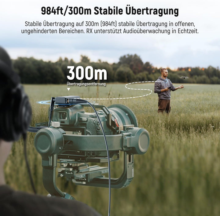 NEEWER CM28 Max Wireless Lavalier Mikrofon System mit Ladekoffer 48KHz/24Bit Lossless Float Recordin