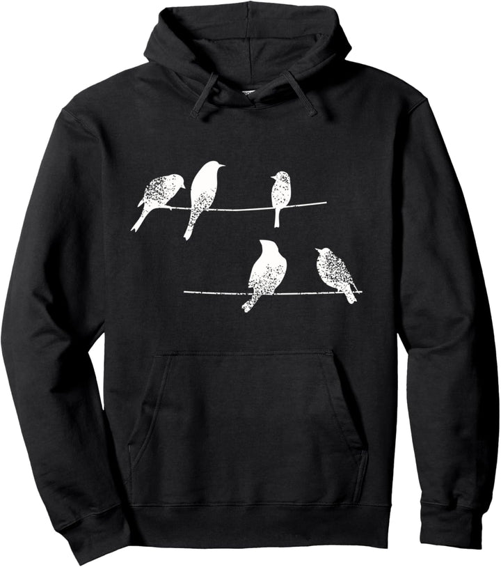 Vögel auf einem Ast – lustige Vogelbeobachtung Pullover Hoodie