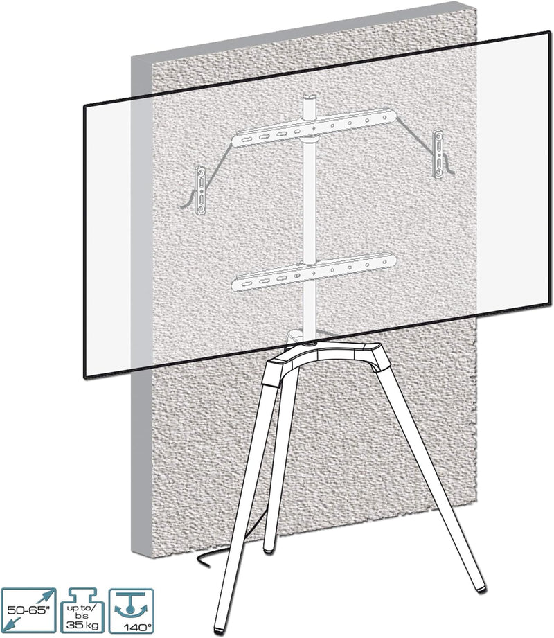 EasyLife - Design STAFFELEI Tripod TV-Stativ - Halterung bis 65&