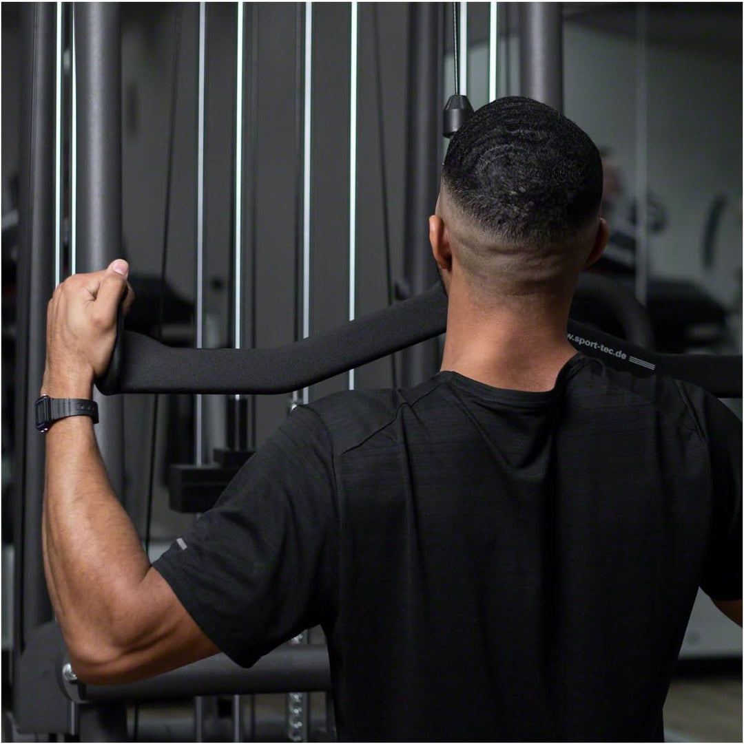 Sport-Tec ergonomischer Latzug- und Rudergriff, Seilzug Krafttraining Muskelaufbau Bizeps Curls, 80x
