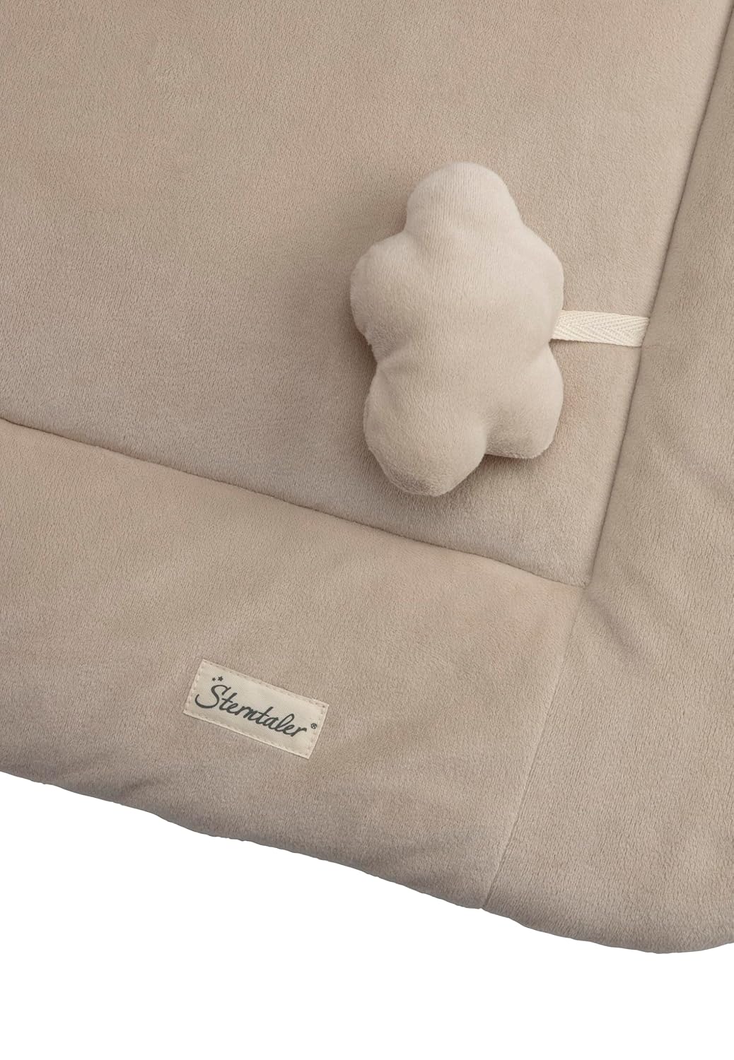 Spieldecke Ente Edda Lou, Baby Krabbeldecke 100 x 100 cm mit Spiegel, Knisterpapier, Quietsche und R
