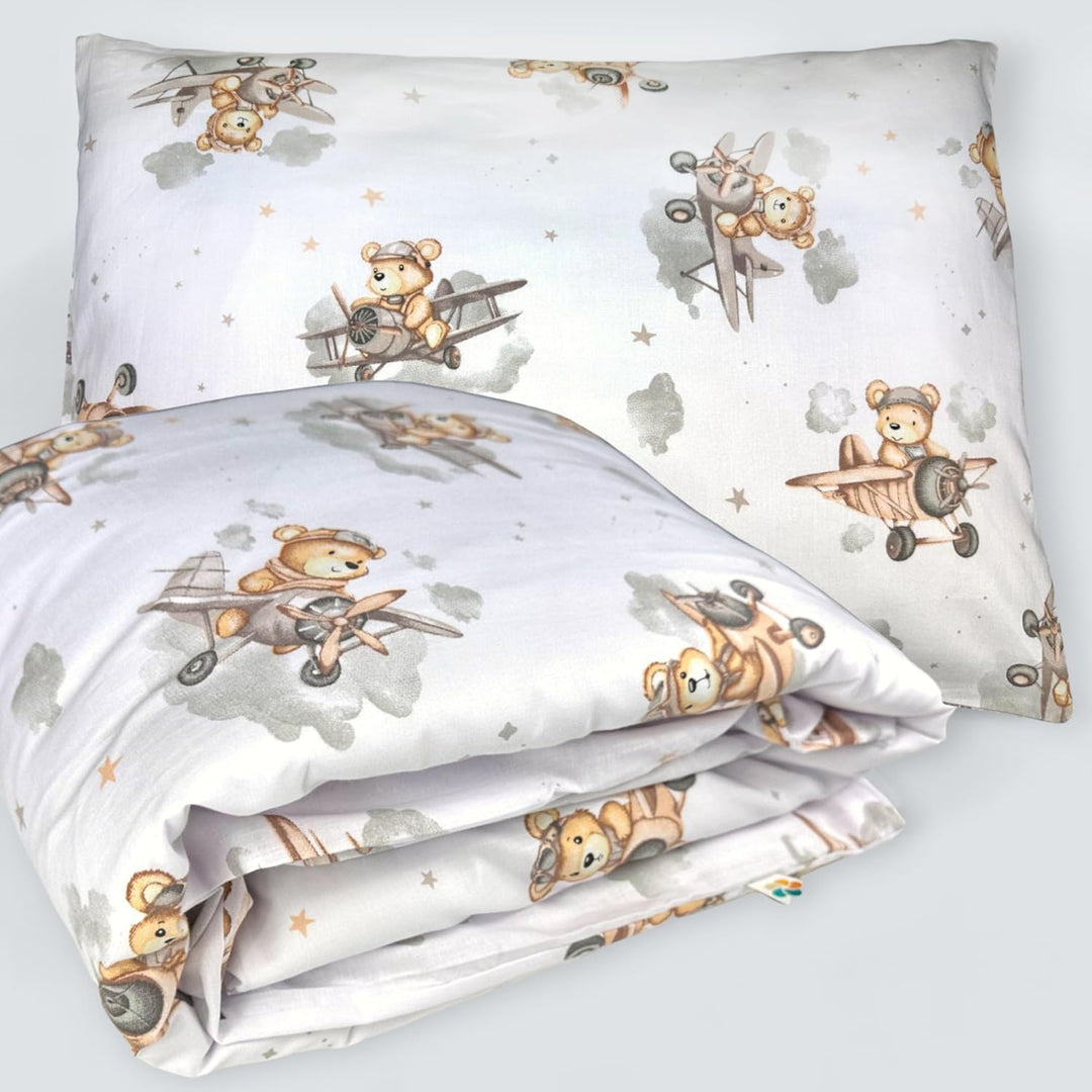 Kinderbettwäsche 100x135 + 40x60 | 100% Baumwolle Weiche & Farbenfrohe Bettwäsche für Babys | Mädche