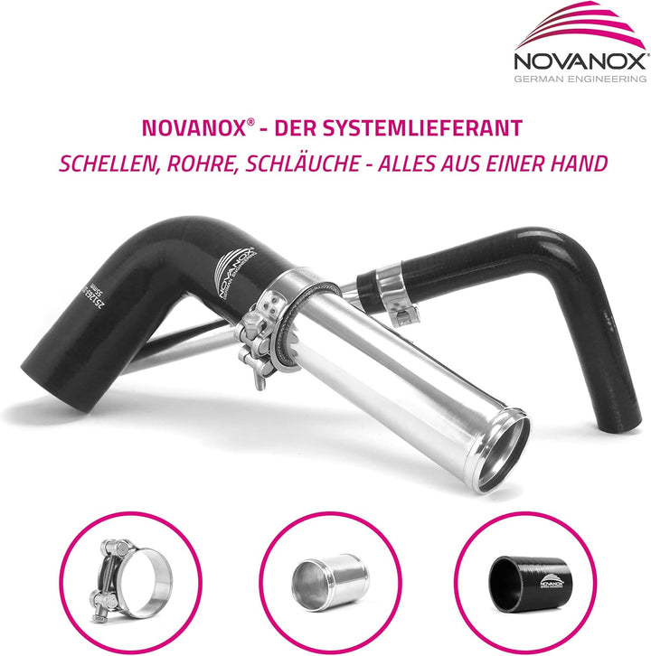 NovaNox® Superflex Silikonschlauch Drahteinlage Ø 13mm bis 54mm Grösse wählbar, Innendurchmesser:Ø 2