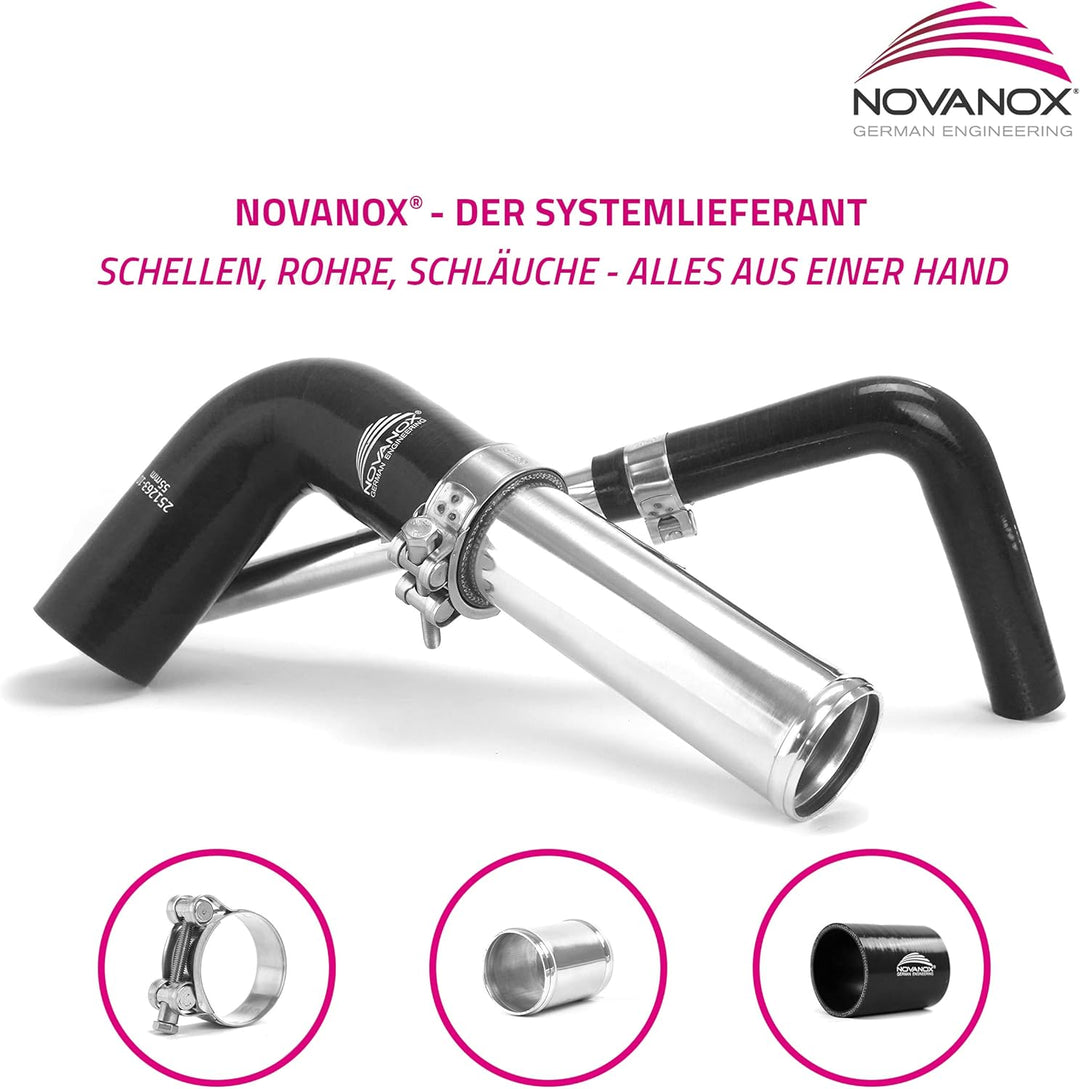 NovaNox® Superflex Silikonschlauch Drahteinlage Ø 13mm bis 54mm Grösse wählbar, Innendurchmesser:Ø 2
