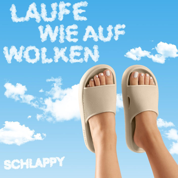 SCHLAPPY Original Badeschuhe für Damen&Herren, Nachhaltige Badelatschen&Wolkenschuhe Umweltfreundlic