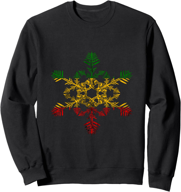 Rastafari Roots Schneeflocke Reggae Weihnachten Rasta Sweatshirt