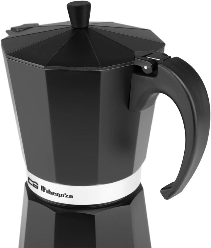 Orbegozo KFN 1210 - Italienischer Kaffeekocher aus Aluminium, Kapazität: 12 Tassen, ergonomischer Gr