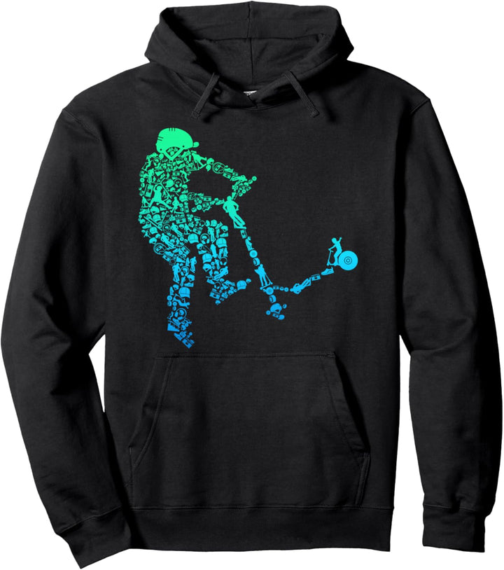 Scooter Stunt Tretroller Geschenk für Kinder & Jungen Pullover Hoodie