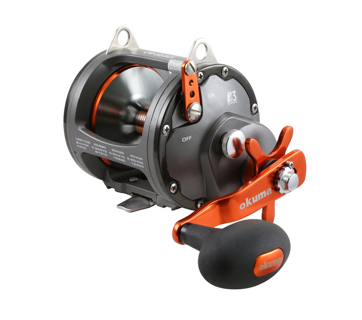 Okuma Coldwater Wireline Hochgeschwindigkeits-Schlepprolle Cw-303ds (Leinenzähler), 283,5 Meter, 11,