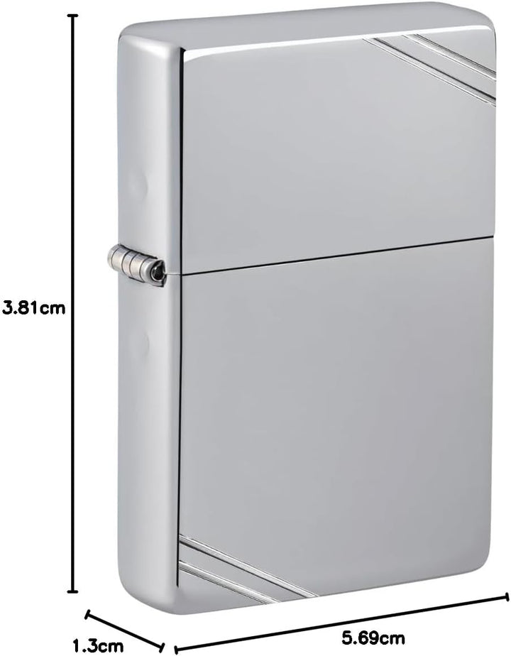 Zippo 260 24095 Hexagon Design Benzinfeuerzeug, Messing, Chrome High Polished, Chrome High Polished