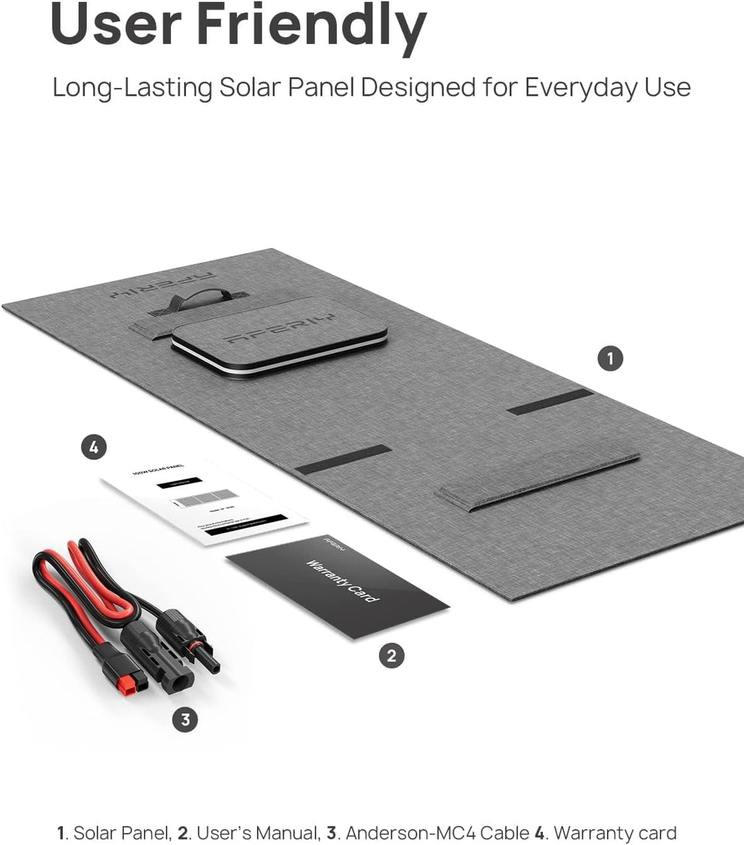 AFERIY Faltbares Solarpanel 100W Solarmodul Speziell für Tragbare Powerstation und Outdoor Solargene