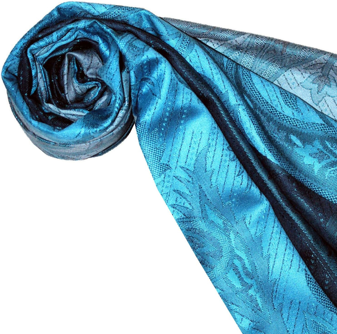 Lorenzo Cana Herrenschal Schaltuch jacquard gewebt 100% Seide 70 cm x 190 cm Paisley Muster Seidensc