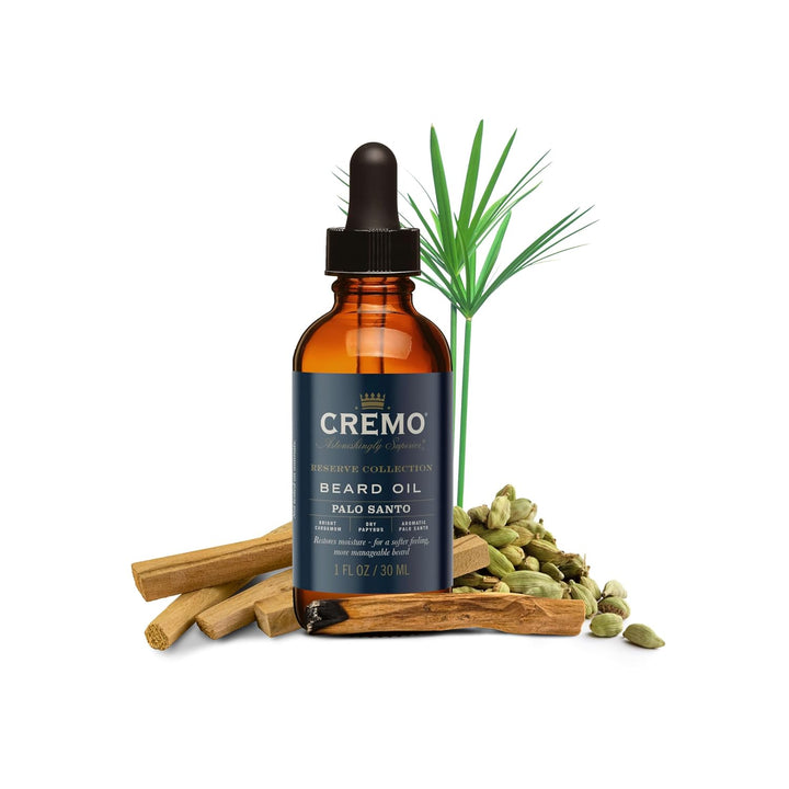 CREMO - Reserve Collection Palo Santo Bartöl Für Männer | Argan & Jojoba-Öle | 30ml Argan and Jojoba