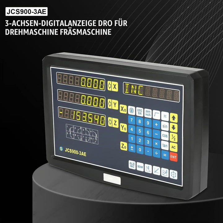 EVTSCAN 3 Axis 10 ″ LCD Digital Readout Console, DRO System für Drehmaschinen, Fräsmaschinen, Schlei