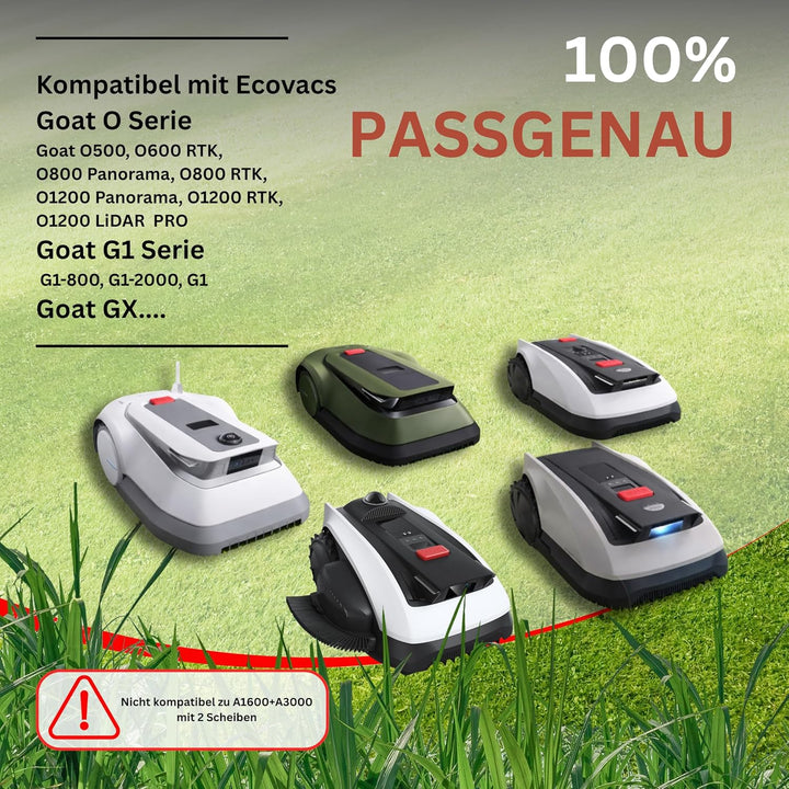 6er Messerscheibe kompatibel mit ECOVACS Goat O500, O800, O1200, G1-800, G1-2000, G1 - Premium Mähte