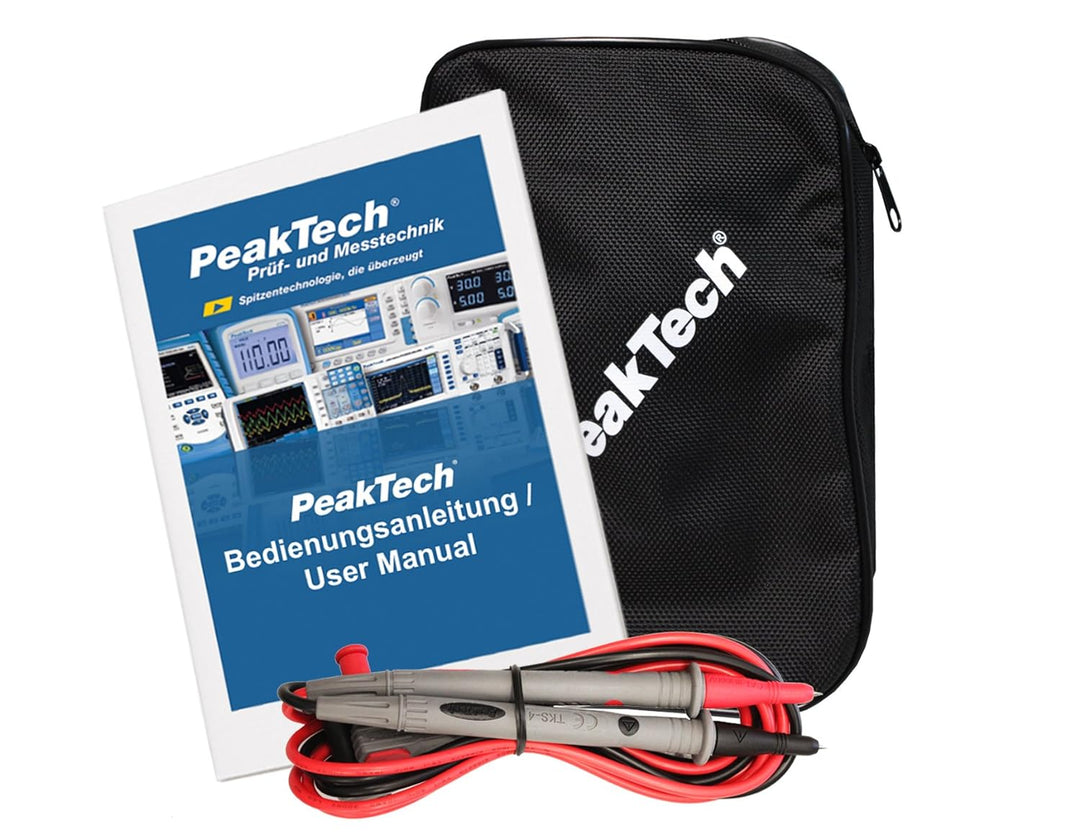 PeakTech 3B Scientific Digital-Multimeter 600V AC/DC - 10A (P1075), Blau, Weiss Single, Single