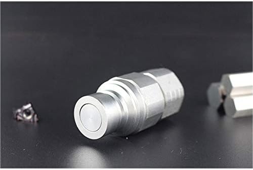 G1/2 Aussengewinde + Innengewinde Flache Oberfläche Hydraulischer Schnellanschluss Adapter Kupplung