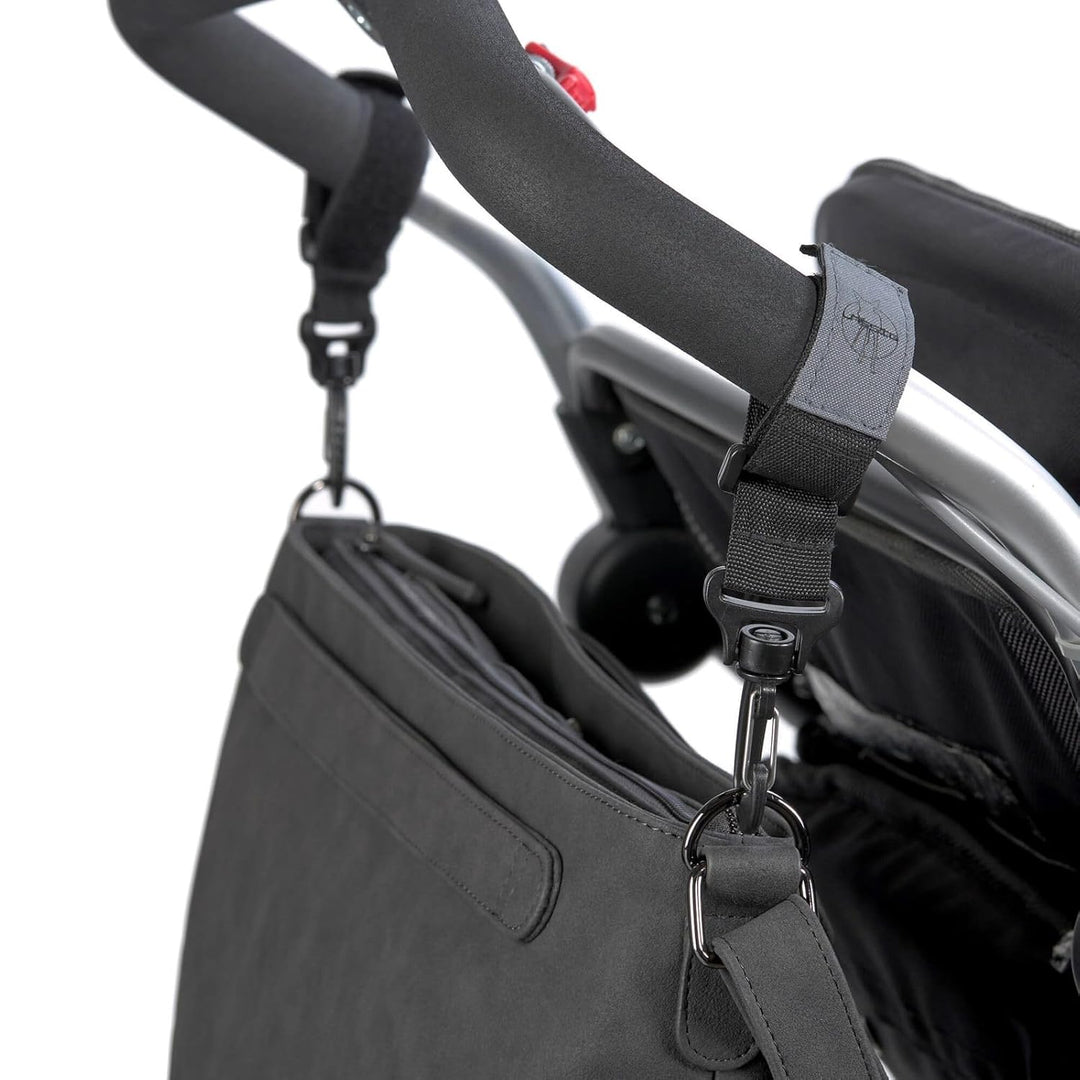 LÄSSIG Baby Wickeltasche Umhängetasche mit Zubehör veganes Leder/Tender Shoulder Bag anthracite, Ant