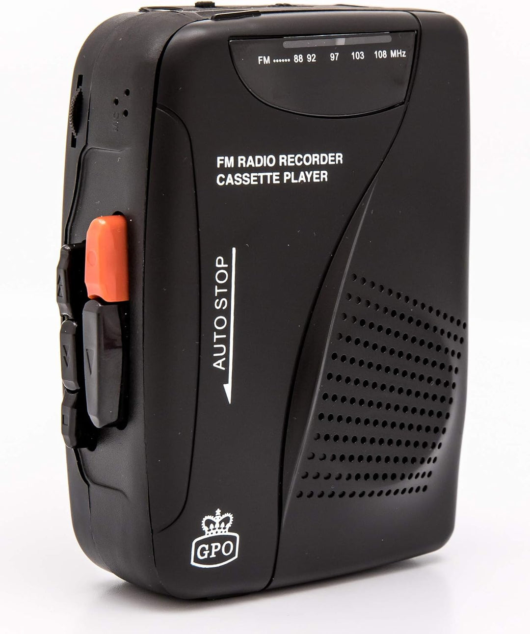 GPO Walkman tragbarer Retro Kassettenrecorder mit integriertem Lautsprecher und Mikrofon, FM-Radio,