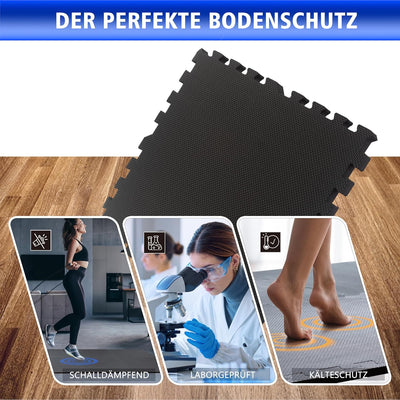 BodenMax Bodenschutzmatte Sportmatte Puzzlematte Fitnessmatte rutschfest Bodenschutz Pool Unterlegma