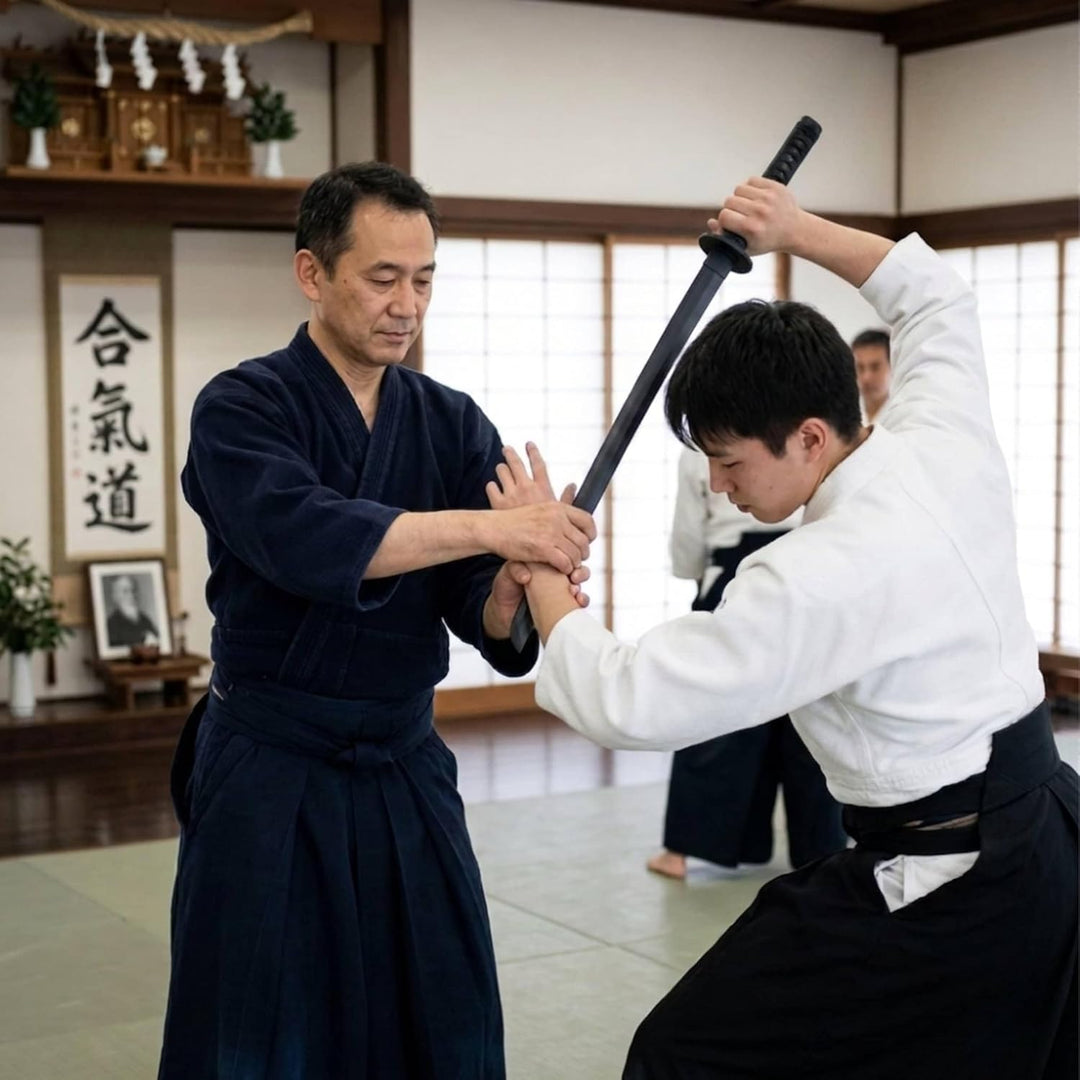 Shoto aus Polypropylen mit Tsuba, für japanische Kampfkunst Iaido Kendo Kenjutsu Wakizashi Kodachi A