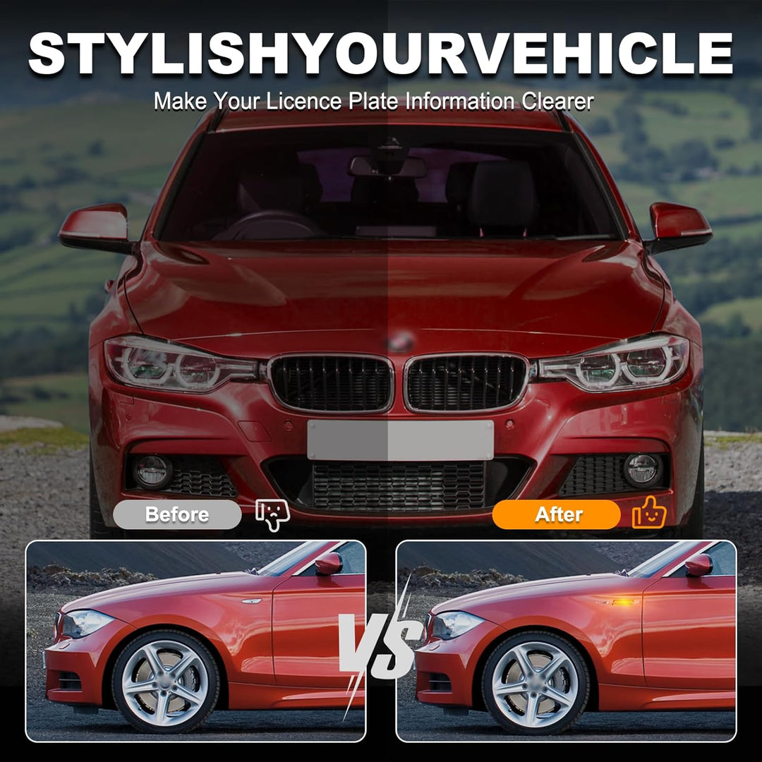 OZ-LAMPE LED Blinker Seitenblinker für BMW E90 E91 E92 E93 E60 E61 E82 E88, Blinker mit Canbus Fehle