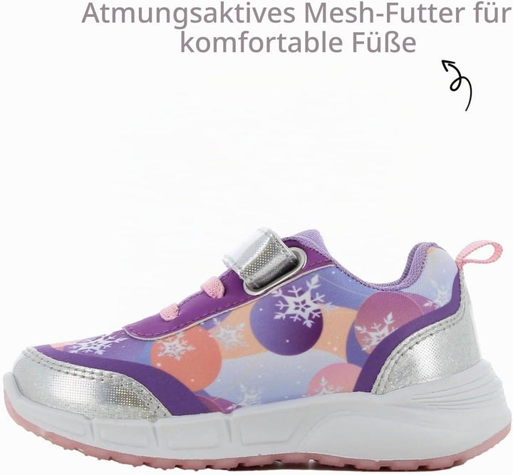 Disney Frozen Schuhe Mädchen 2 bis 8 Jahre, Kinderschuhe mit Anna und ELSA Motiv, Leuchtschuhe Kinde