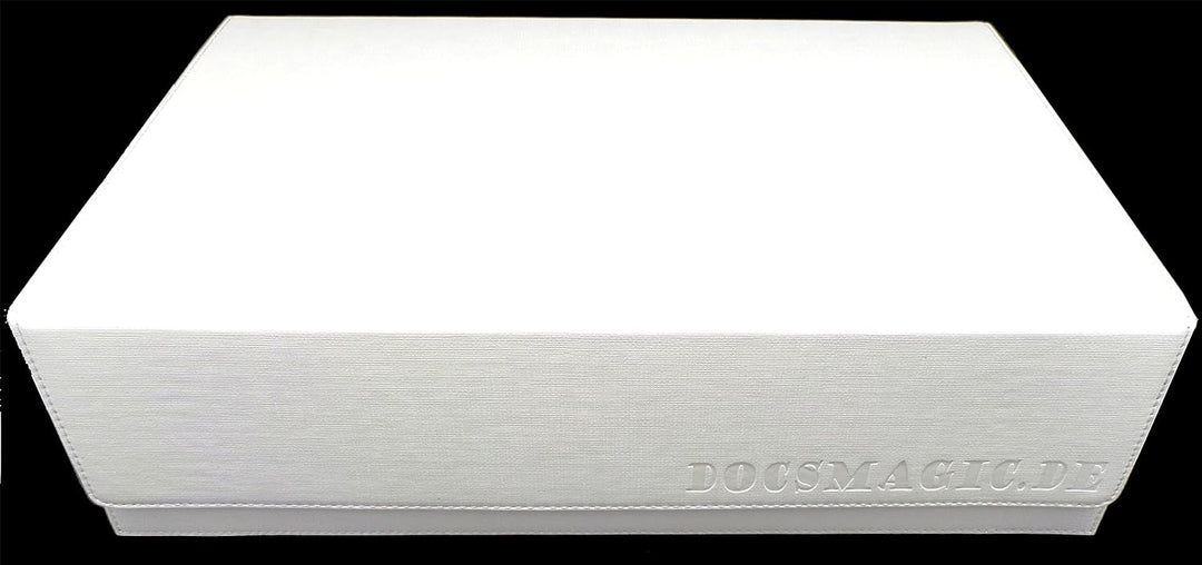 docsmagic.de Premium 3-Row Trading Card Storage Box White + Trays & Divider - MTG PKM YGO - Aufbewah