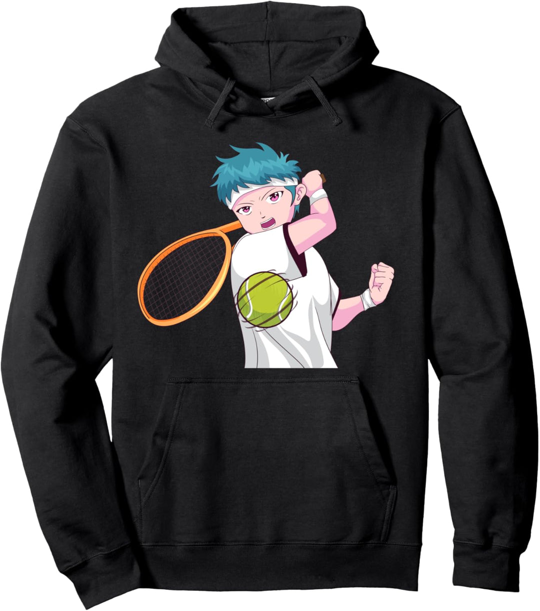 Tennis Anime Boy Otaku Weeb Tennisspieler Pullover Hoodie