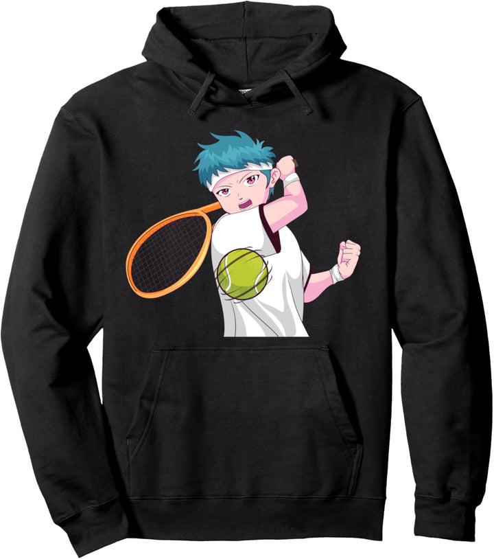 Tennis Anime Boy Otaku Weeb Tennisspieler Pullover Hoodie