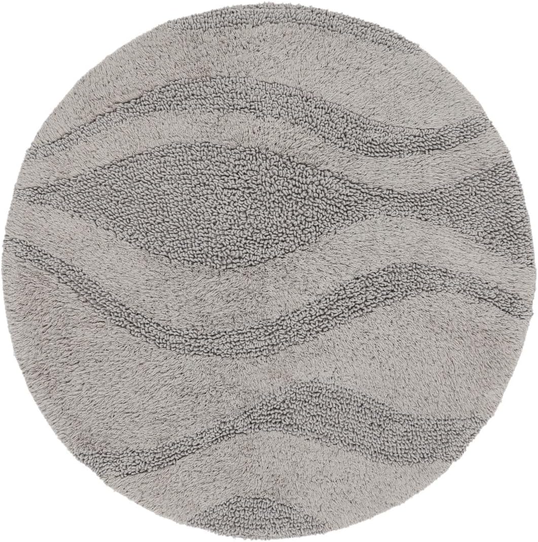 RugVista Breeze Teppich - Grau Teppich Ø 70 Moderner, Rund Teppich