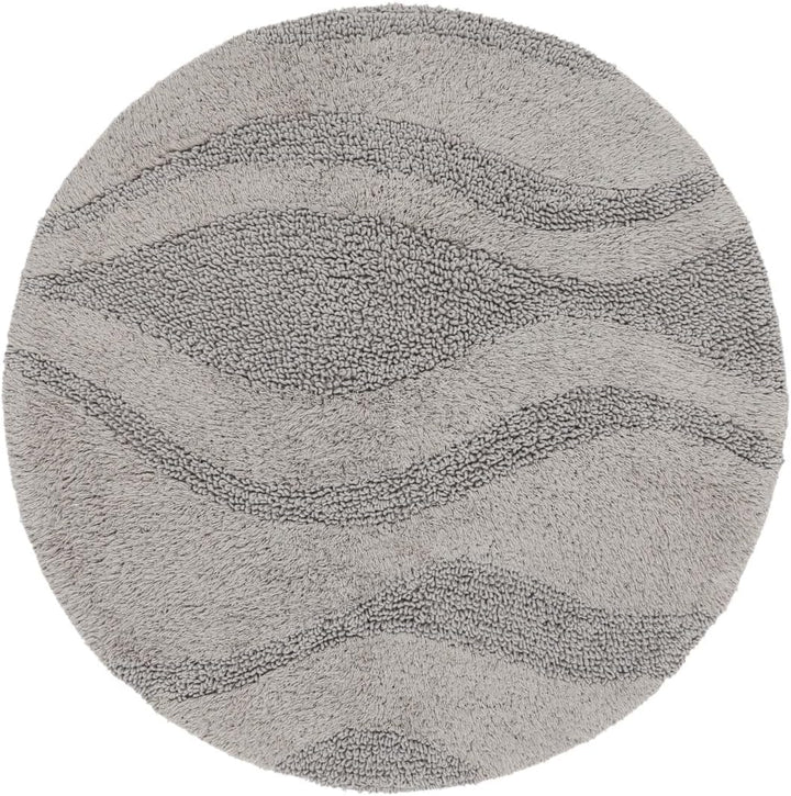 RugVista Breeze Teppich - Grau Teppich Ø 70 Moderner, Rund Teppich