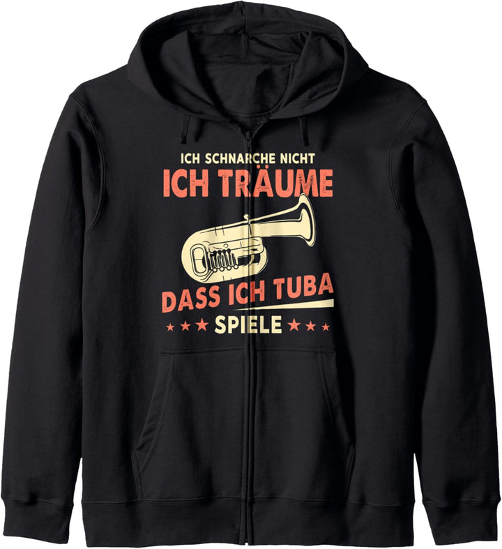 Ich Schnarche Nicht Ich Träume Dass Ich Tuba Spiele Tubist Kapuzenjacke