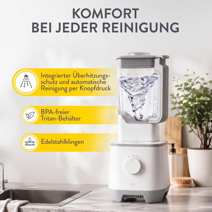 SPRINGLANE Hochleistungsmixer Hanno – Smoothie Maker 2000 W 32000 U/min mit Selbstreinigungsfunktion