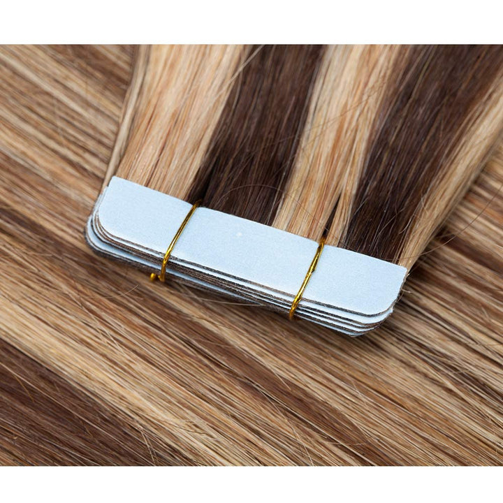 SEGO Tape Extensions Echthaar 20 Tressen/20 g Klebeband Haarverlängerung Haarteile 100% Remy Human H
