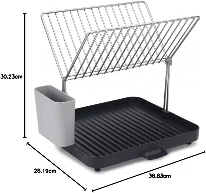 Joseph Joseph Y-Rack - Platzsparendes 2-stufiges Abtropfgestell mit selbstentleerendem Utensilientop