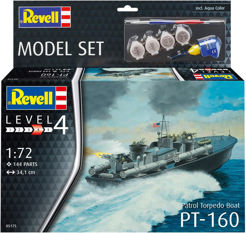 Revell 65175 1:72 Torpedo Boat PT-559/PT-160 Fahrzeug originalgetreuer Modellbausatz für Fortgeschri