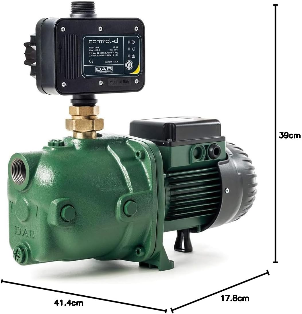 DAB Jet 132 M + DAB Control-D Hauswasserautomat - 4.800 L/Std. - 1490W - Förderhöhe 48m - Sehr robus